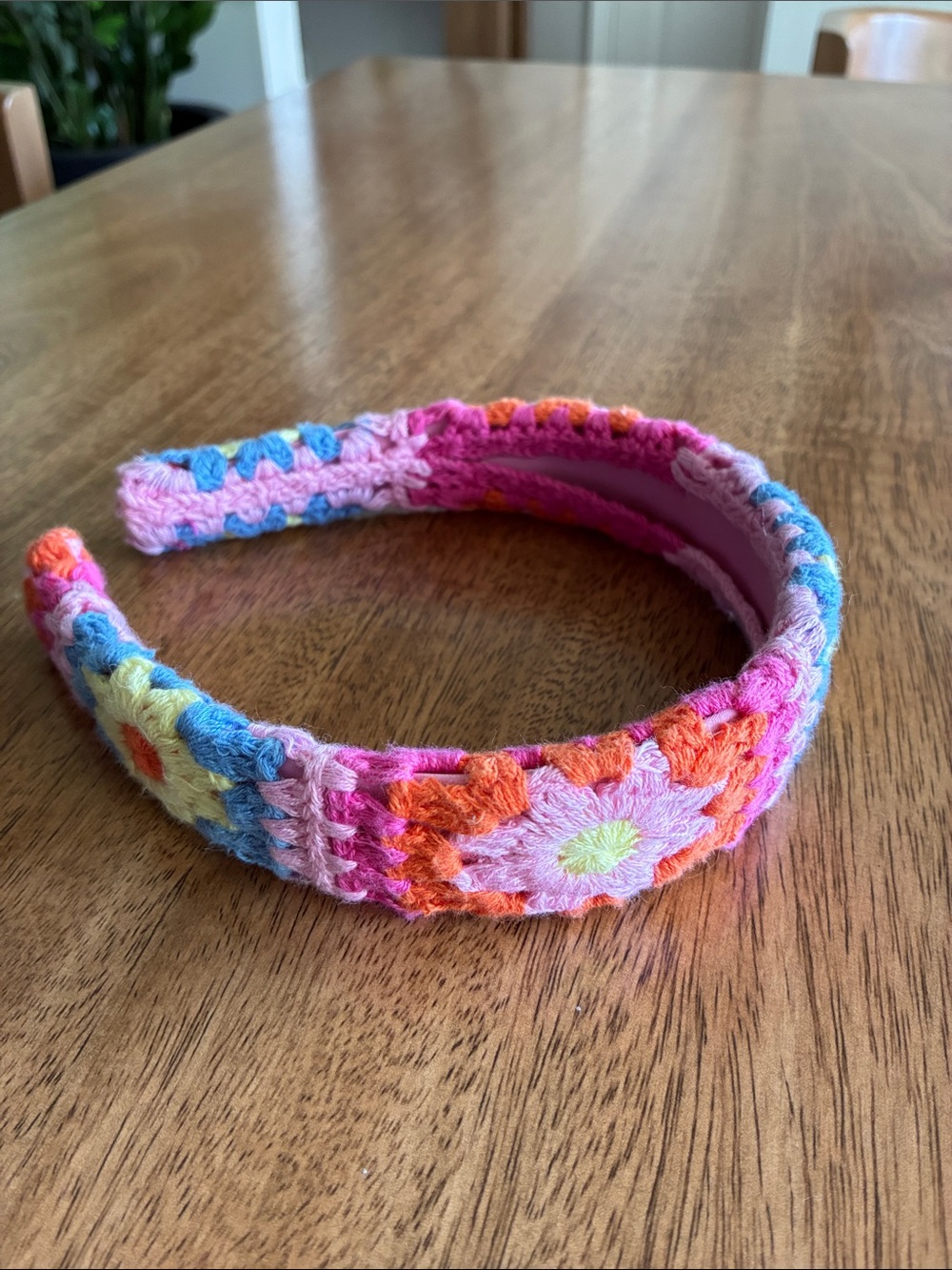 Target Crochet Granny Square Floral Headband Pink Boho Cottagecore Retro